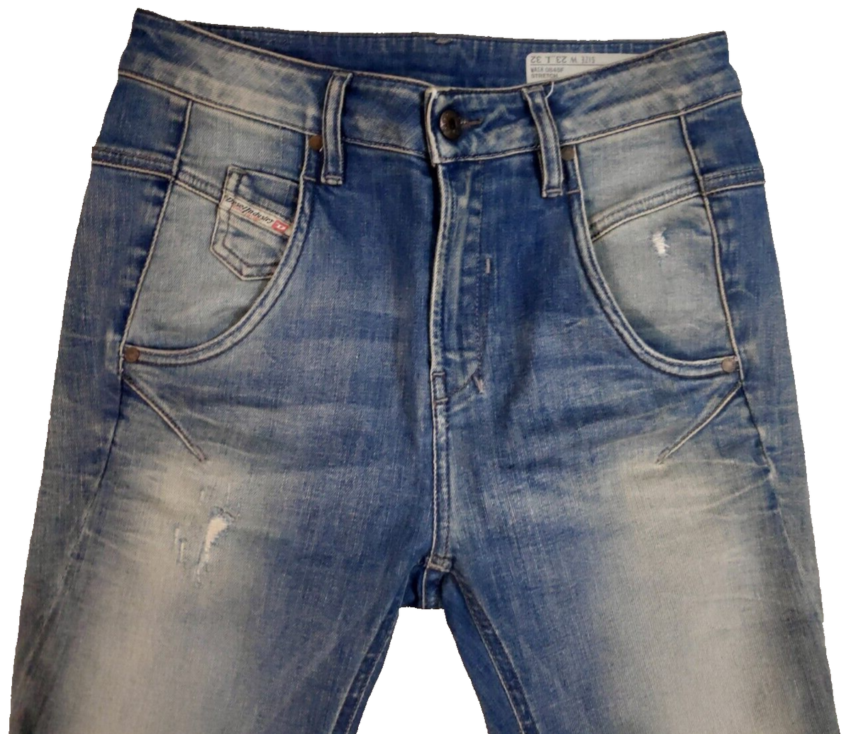 Diesel Fayza Jeans Wash 0845F Stretch Relaxed Boyfriend Low Waist