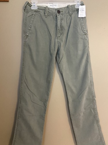 abercrombie Kids Boys Slim Green Pants Size 16 - Picture 2 of 7