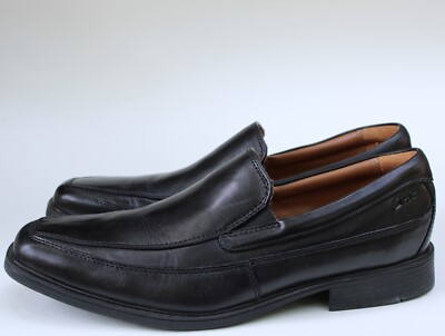 Clarks Collection Men\'s Slip On Loafers Dress Shoes Black Leather US Size 8M Clarks Collection Men main image 4