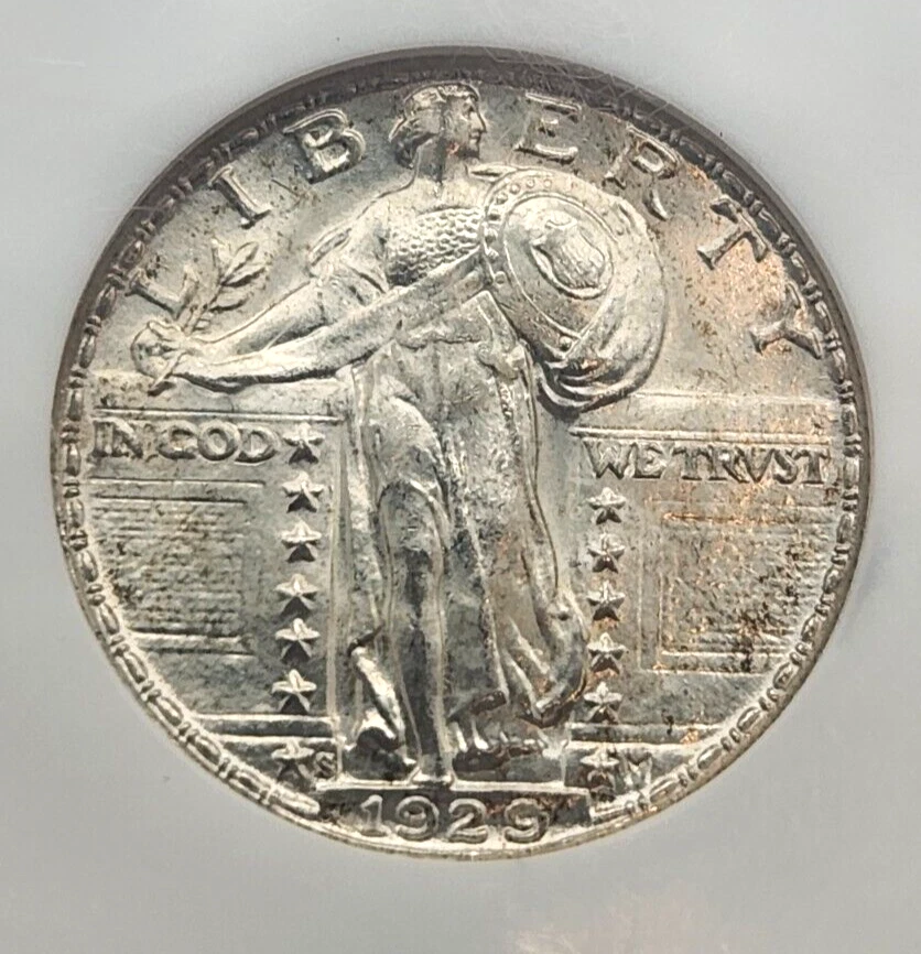 1929-S 25c NGC MS 66 SILVER STANDING LIBERTY QUARTER - Image 3 of 4