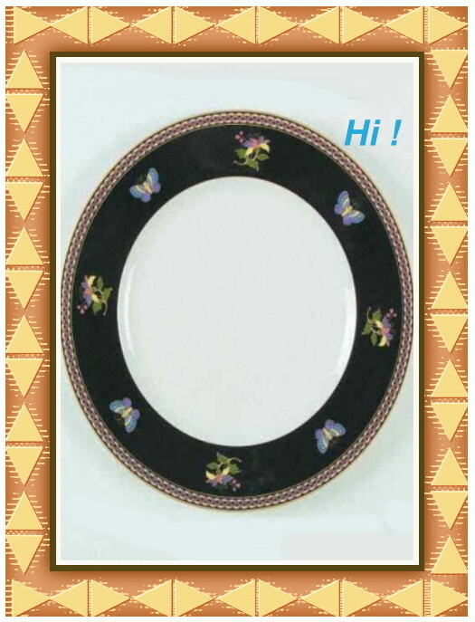 Mikasa PAPILLON Round Chop Plate/Round Platter 12 3/8 in