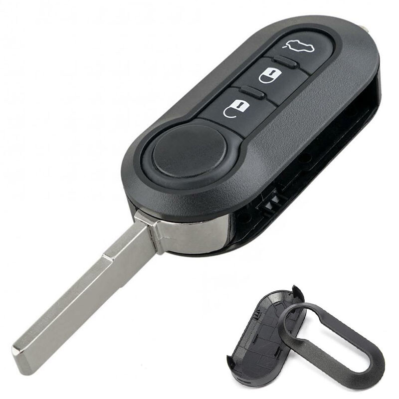 Fit For Fiat 500 Panda Punto Bravo Replacement Flip Remote Key Shell Case Cover