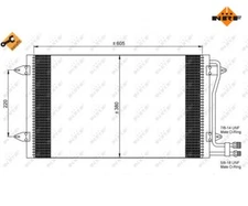 Condenser, air conditioning easy fit NRF 35656 for VW