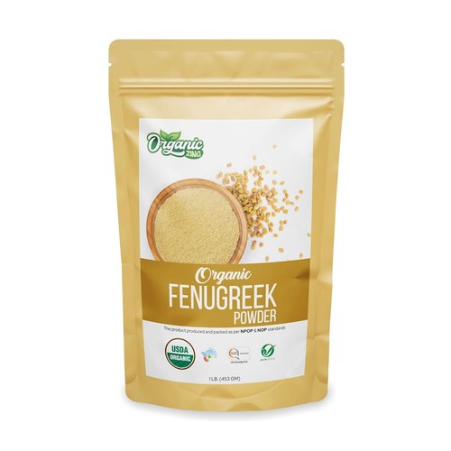 Organic Zing Bio Fenugreek Pulver Packung 453gm