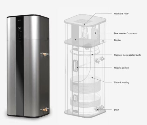 Warmwasser-Wärmepumpe LG Therma V mit WLAN 200 Liter Wärmepumpe Luft Warmwasser - Bild 2 von 10