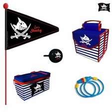 Capt`n Sharky Kinderfahrrad Wimpel, Taschen, Klingel, Schloss, Kombi