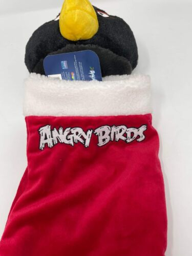 *NEW* Angry Birds Bomb Christmas Stocking Plush Head Embroidered 20" - Picture 3 of 7