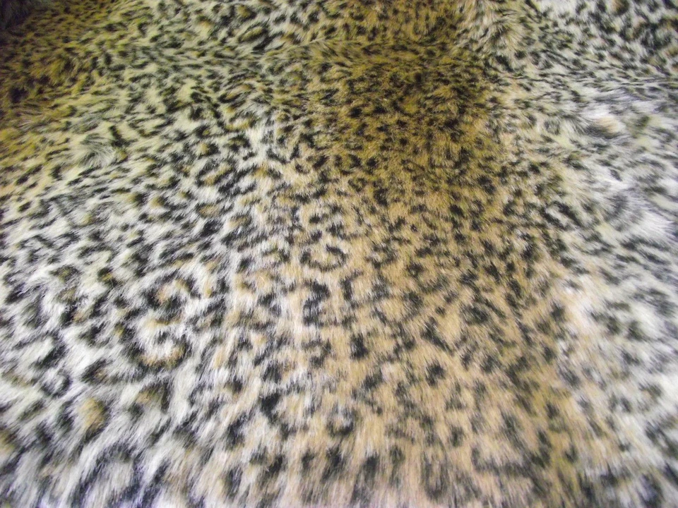 Material De Tela De Pelaje Sintético De Lujo - OCELOTE MARRÓN - Imagen 1 de 1