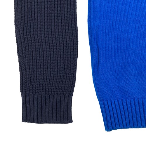 LANDS' END Boys Knit Royal Blue & Navy Pullover Long Sleeve Sweater Large 14-16 - Picture 6 of 10