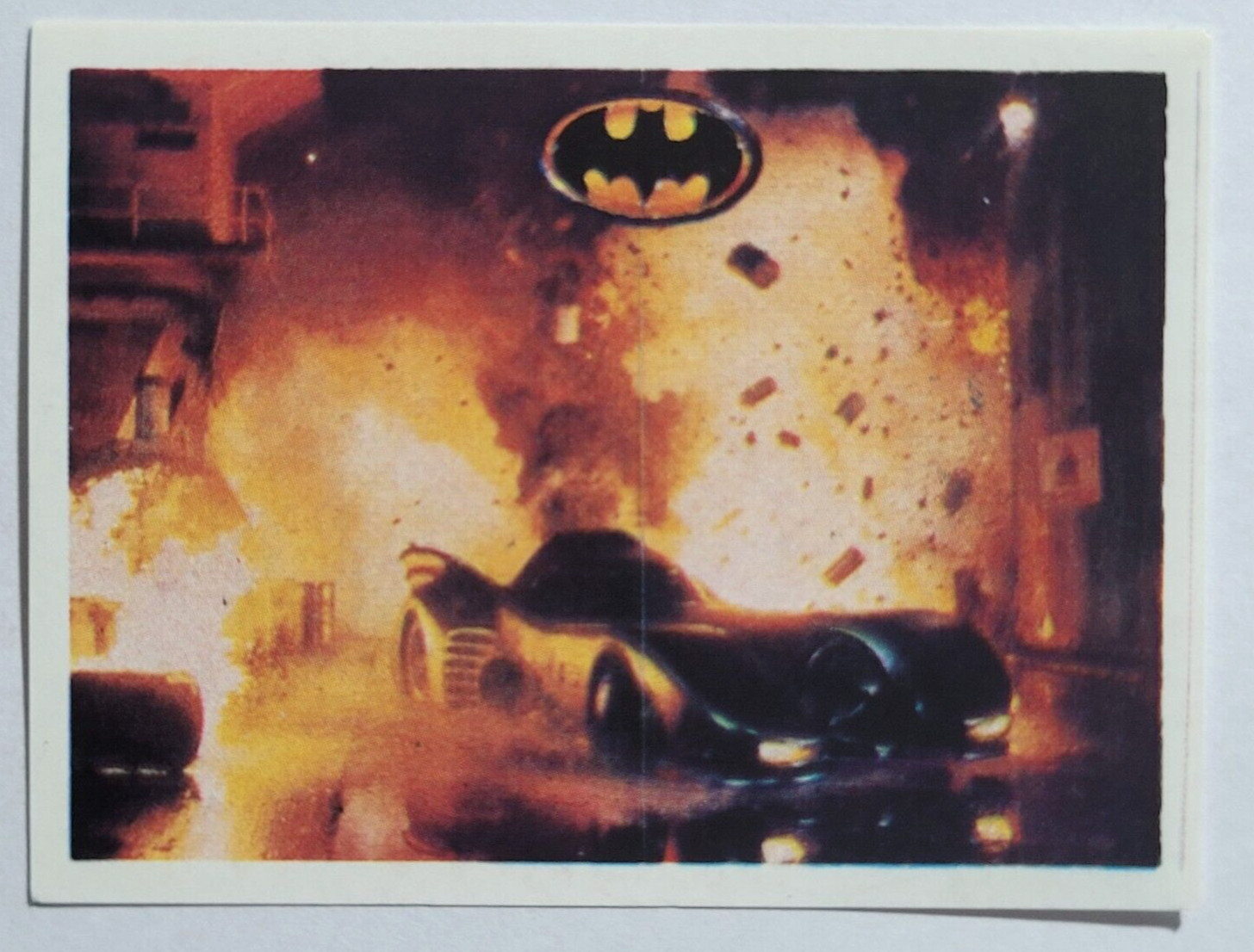 1989 Navarrete Batman Cromo #121 Batmóvil 1989 Sudamérica Perú DC Comics
