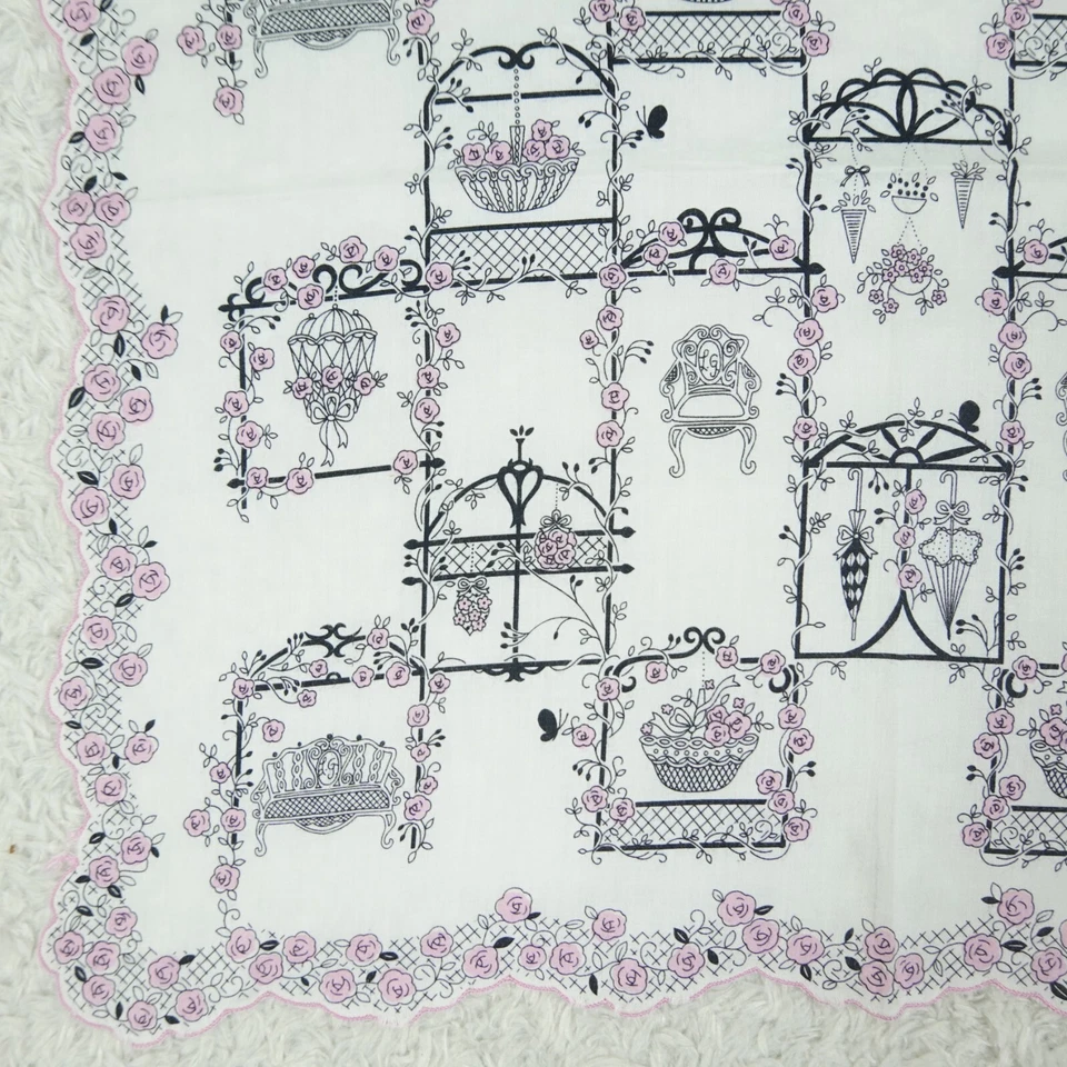 M806 Life Is A Bed Of Rose Algodón Bufanda Bufandas Bolsillo Cuadrado 18" X 18" Foto 4 de 4