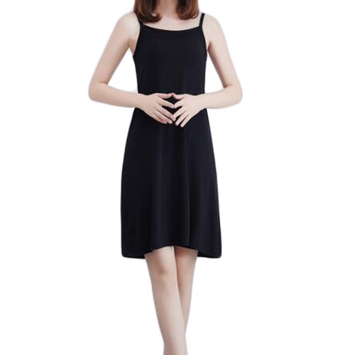 Women Modal Camisole Full Slips Dresses Loose Under Slip Dress Petticoat Solid - Picture 6 of 26