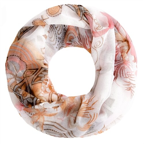 цветочная трубка leichter XXL Schlauchschal Infinity Loop Schal Rundschal Blumen Flower Tube