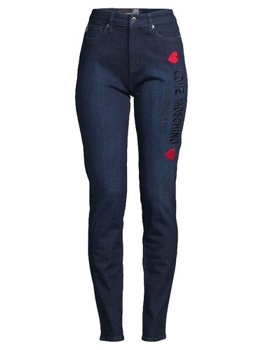 MOSCHINO woman Graphic Animal Print 2000's Denim Pants Sz 27 Made