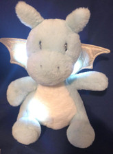 FAO Schwarz Dragon Plush 12 Blue Light Up Glow Brights Sound 2021 Stuffed Toy