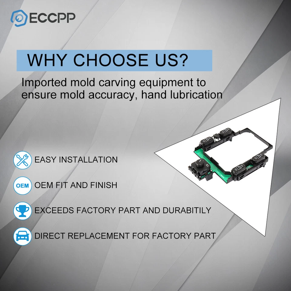 Power Window & Mirror Switch for Mercedes Benz E300 E320 1996 1997 E420 1997 - Image 4 of 4