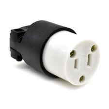 2-Prong Straight Electrical Female Receptacle 15A-125V NEMA 1-15R YGA015F