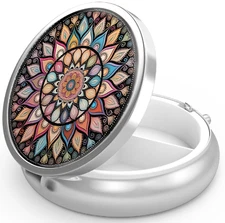 Pill Box 3 Compartment Medicine Pill Case,Portable Pill Box for Pocket or Purse