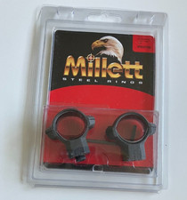 Millett SR00708 Scope Rings Turn-in Standard Style 1" Extra High Matte Black