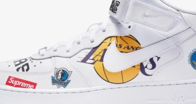 Buy Size 10 - Supreme x NBA x Nike Air Force 1 Mid White online | eBay