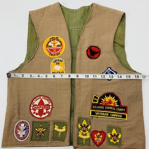 Vintage 1950s to 1960s BSA Boy Scouts Badge Patch Homemade Vest - Picture 12 of 12