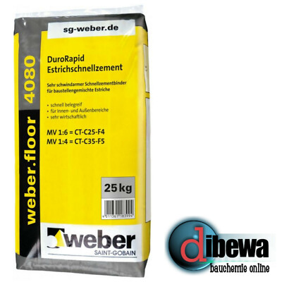 weber.floor 4080 DuroRapid Estrichschnellzement 25 kg Estrich Zement Mörtel