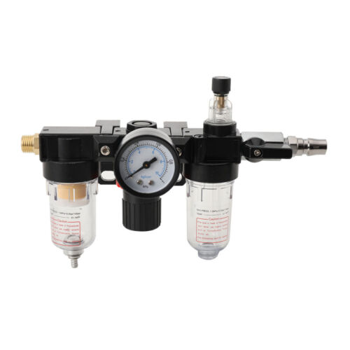 Filtro compressore aria 1/4" separatore acqua olio filtro trappola strumento e regolatore manometro - Foto 2 di 12