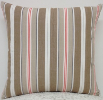 Sherman Brown Red Tan Stripes 50x50cm Cushion Cover RRP - Main Image