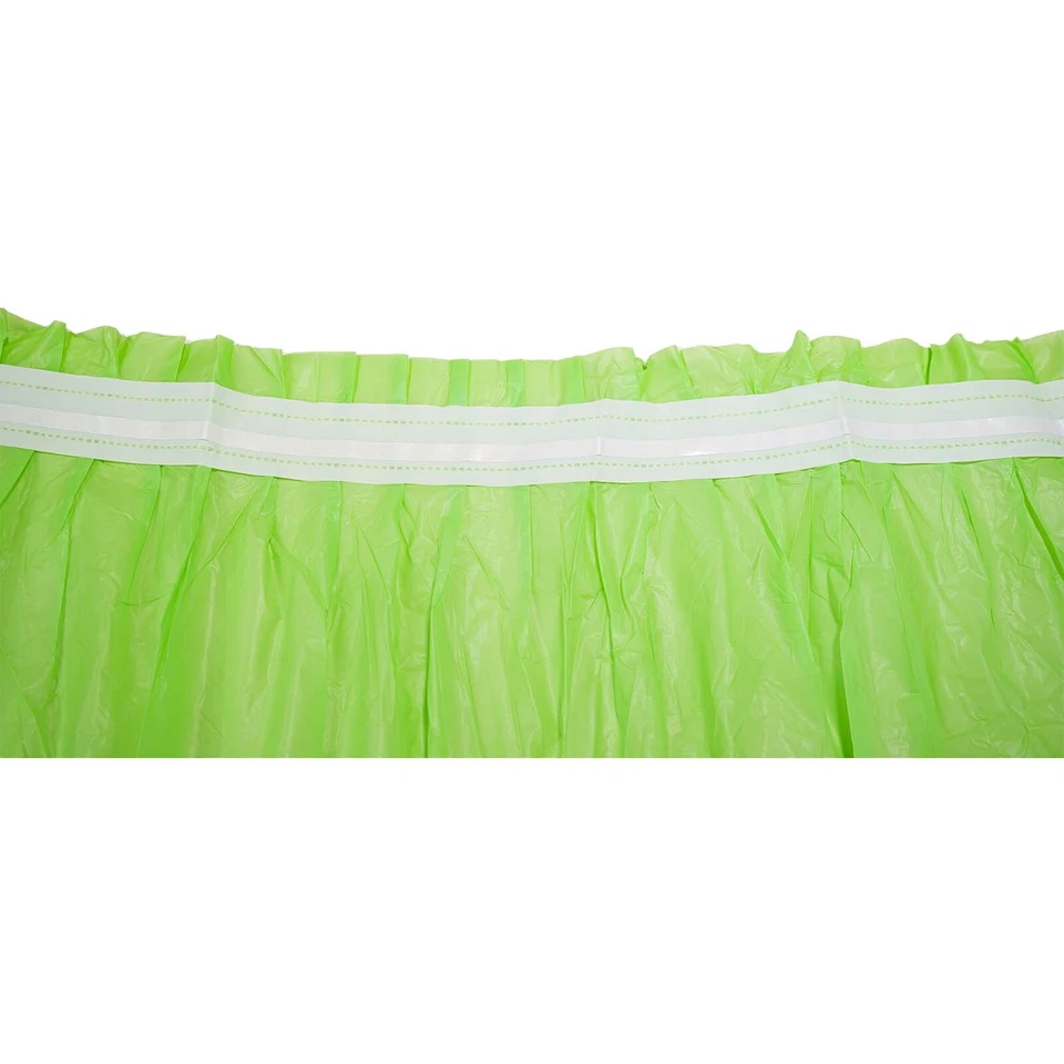 Falda de mesa de plástico 29"x14 pies para mesas rectangulares desechable/reutilizable sin BPA Foto 4 de 4