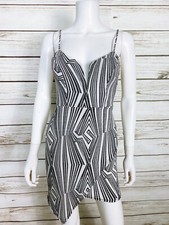Foreign Exchange Womens Short Dress Size S Black & Beige Stretch Sleeveless