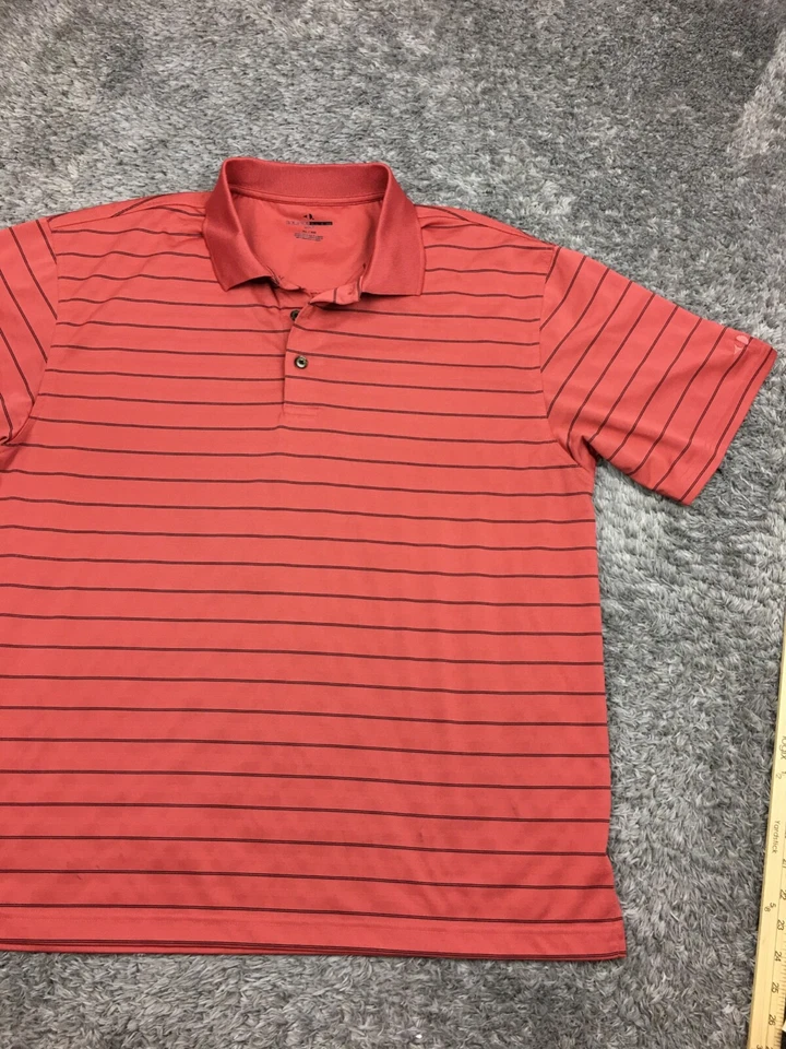 Grand Slam Golf Polo Shirt Men Size XL Short Sleeve Stretch Red / Pink Striped - Image 2 of 4
