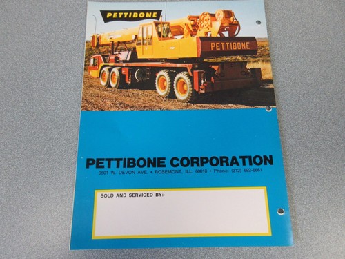 Rare Pettibone 100 TK-LSPC Hydraulic Truck Krane Sales Brochure - Picture 2 of 2