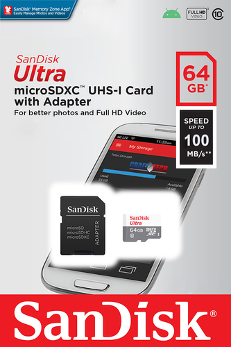 SanDisk Ultra microSDXC SDSQUNR 32GB, 64GB 100MB/s UHS-I Memoria Coche con Adaptador - Imagen 5 de 19