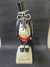 Old Crow Bourbon Whiskey 9" Tall Bar Back Display Advertising Statue