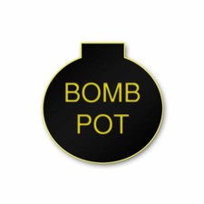 TEN - Boutons revendeur pot bombe 2 pouces poker Texas Hold em. 10 boutons 2 faces.