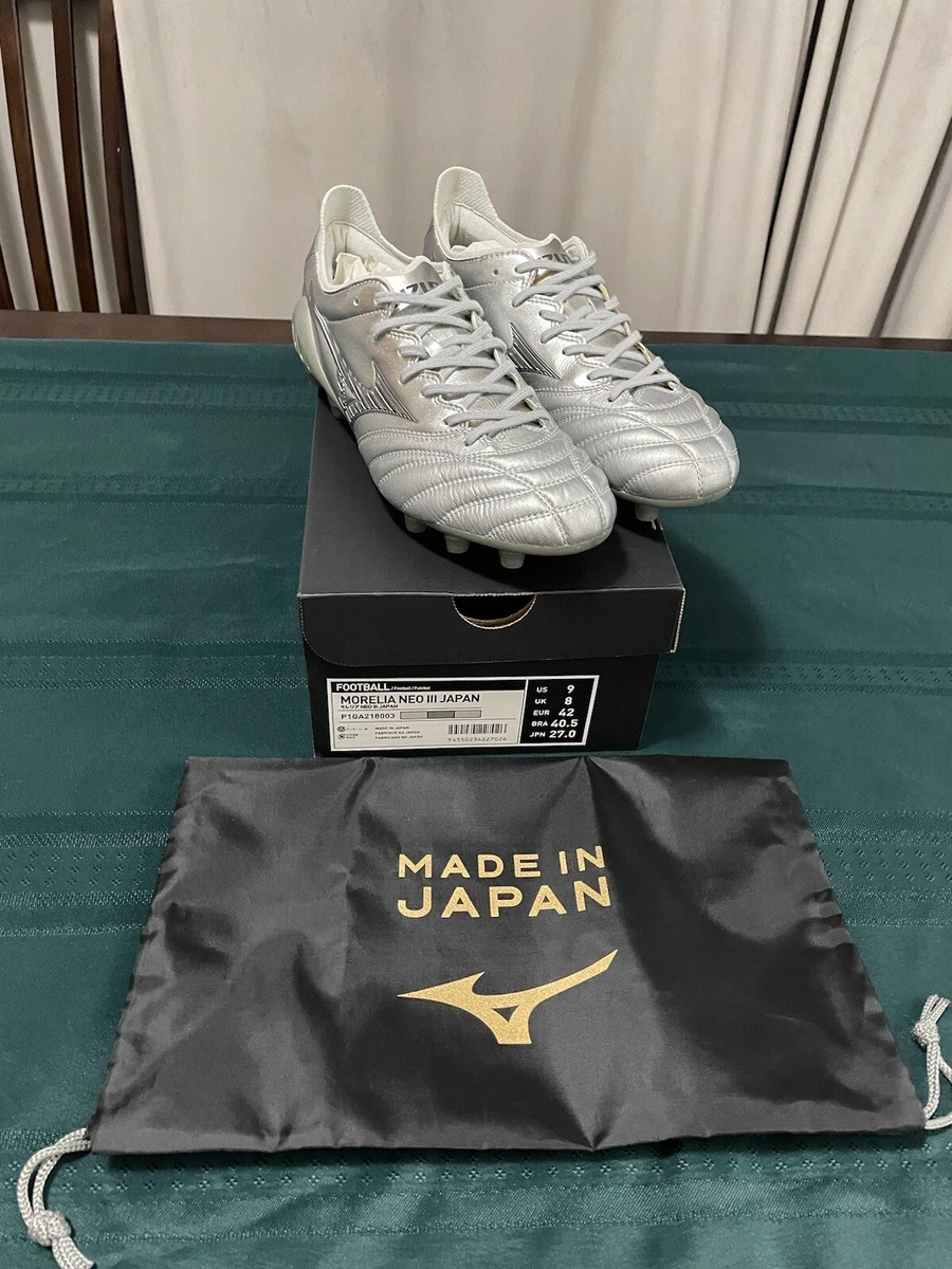 klein NieuwZeeland vezel Mizuno Morelia Neo 3 US 9 Silver New In Box Made In Japan