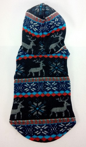 Gooby Small Breed Dog Puppy Cat Argyle Sweater or Winter Deer Hoodie XS S M L - Picture 23 of 28