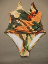 Unbranded Size XL Womens Ruched Lined Wireless Stylish One-Piece Swim Suit 10E