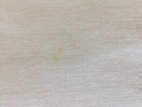 Vintage Ivory Linen Tablecloth 49 X 51 - Picture 6 of 6