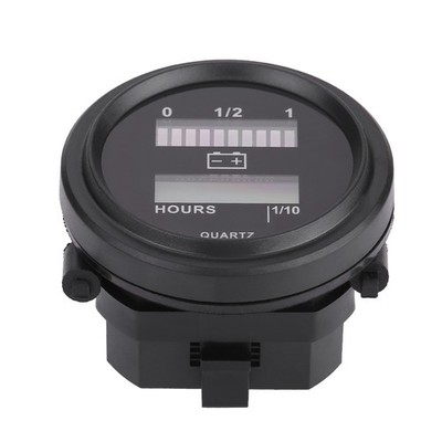 12V/24V/36V/48V/72V LED Digital Battery Indicator Gauge With Hour Meter For 