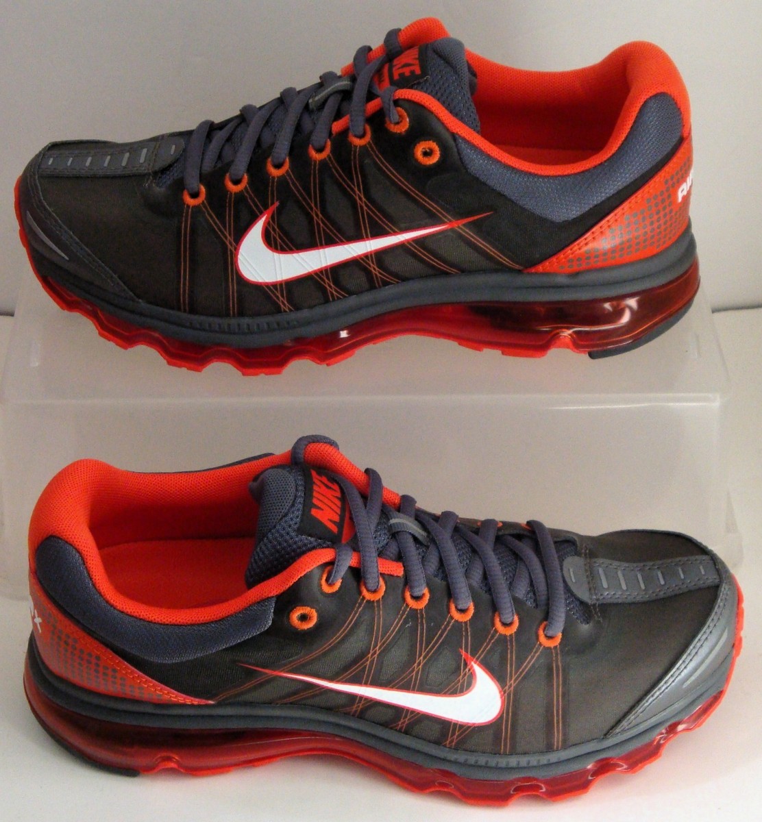 New Nike Air Max 2009 Grey Orange Mens US Size UK EUR 41 486978 018