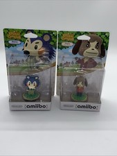 Nintendo Amiibo Animal Crossing Digby Mabel Lot of 2 Figures New Wii U 3DS