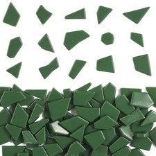 Youway Style Green Glass Mosaic Tiles for Crafts Bulk,200g Broken Glass Tiles...