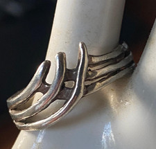 Vintage-Modernistenring aus der Brutalismus-&Auml;ra (ca. 1960&ndash;1975), 925