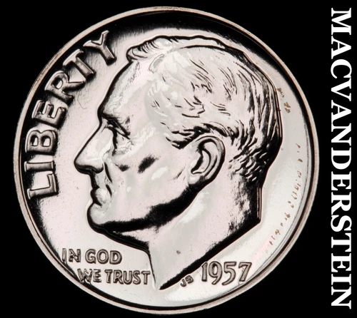 1957 Roosevelt Dime- Silver Choice Gem Proof Luster No Reserve #i5651