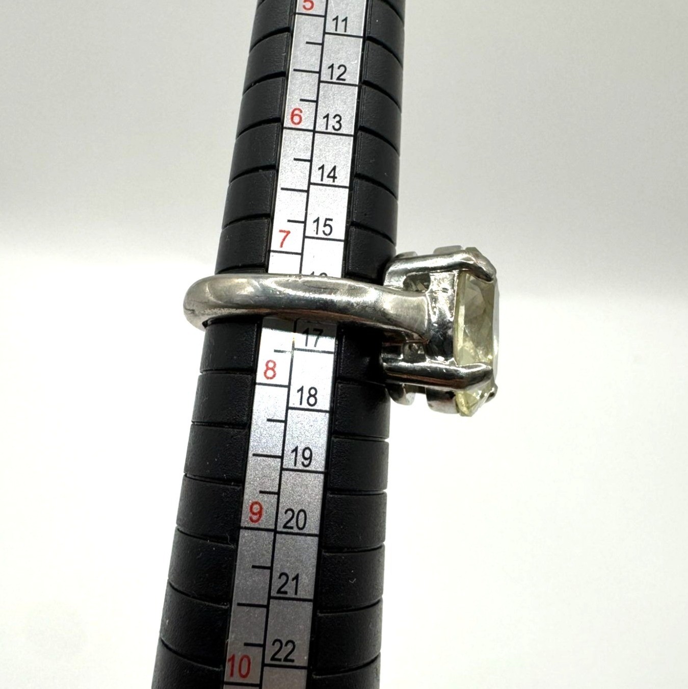 Large Clear Rhinestone Ring Statement Jewelry Sil… - image 8