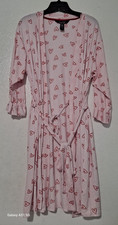 Rene Rofe Sleepwear Valentine  s Pink Red Heart Robe Women  s Size XL