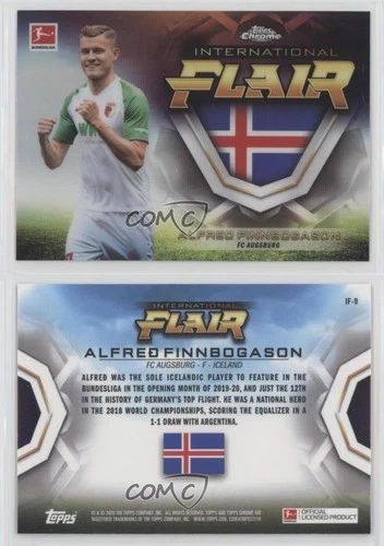 2019-20 Topps Chrome Bundesliga International Flair Alfred Finnbogason #IF-9