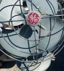 Vintage GE General Electric Metal Desk Fan Blue Green 40s 50s Era? Made in USA — photo 1
