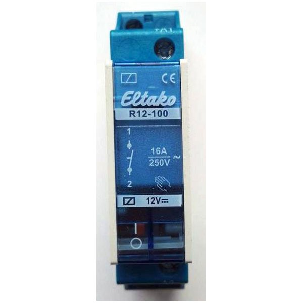 Eltako Relay 12V 8A DIN Rail Manual 100% Duty 1NO/1NC
